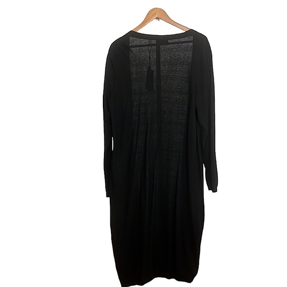 Tahari Long Black Wool Blend Sweater XL - Picture 2 of 6